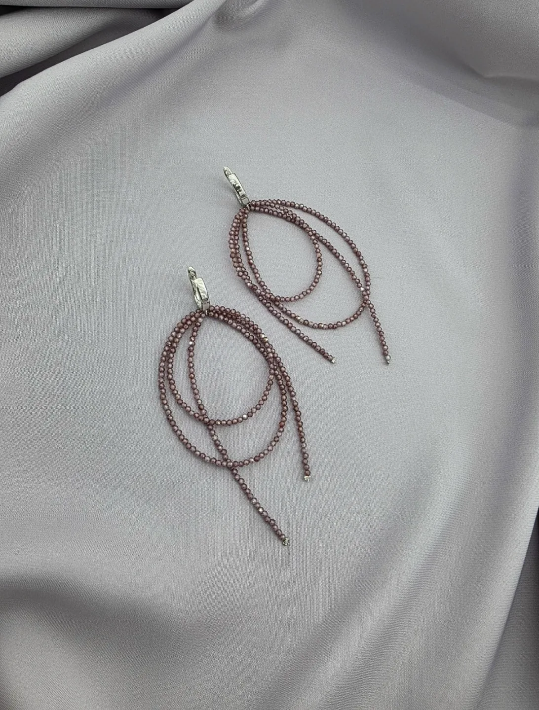 Серьги с фианитами